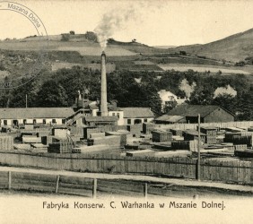 8.	Fabryka konserw Warhanka w Mszanie Dolnej, lata 30-te XX w., zbiory prywatne