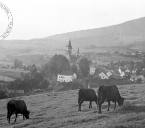 23.	Widok na Mszanę Dolną, lata 30-te XX w., Narodowe Archiwum Cyfrowe