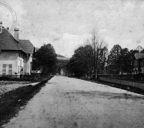 25.	Ulica Kolejowa (obecnie Kolbego) w Mszanie Dolnej, ok 1910r., zbiory prywatne