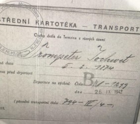 11. Jochwed&rsquo;s card of deportation to Treblinka, 26 September 1942. Source: Helen Krag&rsquo;s family collection