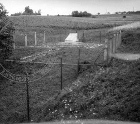 Widok na miejsce zbrodni i pomnik. Lata 60-te XX wieku. Z archiwów Yad Vaszem