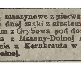 27. Wycinek z Nowego Dziennika nr 56 z 1924 r. reklamujący mace produkowane w Mszanie Dolnej