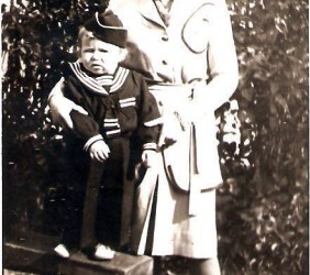 Cesia with her son J&oacute;zef/Josef, 1947