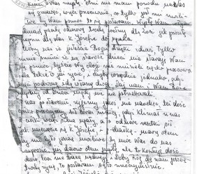 List Mosze Jereda do Wacławików z 1963 r. Za udostępnienie dziękujemy córce Państwa Wacławików, Zofii Kowalczyk