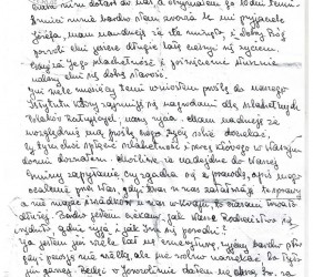 List Mosze Jereda do córki Wacławików,  Zofii z 1985 r. Za udostępnienie dziękujemy Pani Zofii Kowalczyk