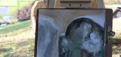 Painting workshops at the Jewish cemetery in Mszana Dolna