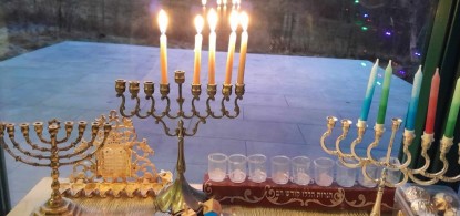 Chanukah lights of remembrance in Mszana Dolna