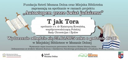 Zapraszamy na kolejne spotkanie edukacyjne - wok&oacute;ł Tory, podstawy judaizmu