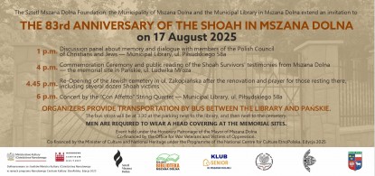Commemorations of the 83rd anniversary of the Holocaust in Mszana Dolna
