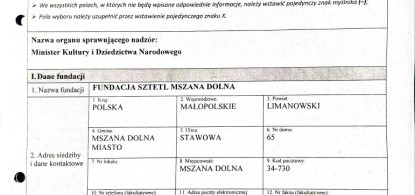 Sprawozdania z działalności Fundacji Sztetl Mszana Dolna w 2024 r.